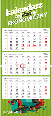 Kalendarz trójdzielny EKONOMICZNY